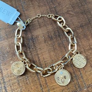 J. Crew Stamped Coin Charm Bracelet